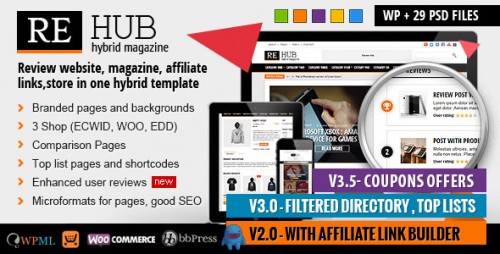 Nulled REHub - Directory, Shop, Coupon, Affiliate WordPress Theme  