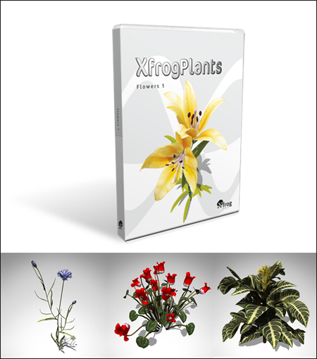[3DMax] XfrogPlants Flowers 1