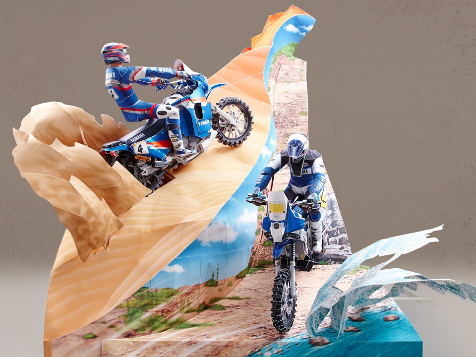 Диорама Yamaha Paper Craft Dakar Rally