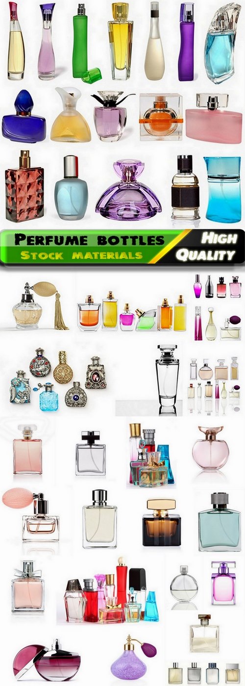 Perfume bottle isolated on white Stock images - 25 HQ Jpg