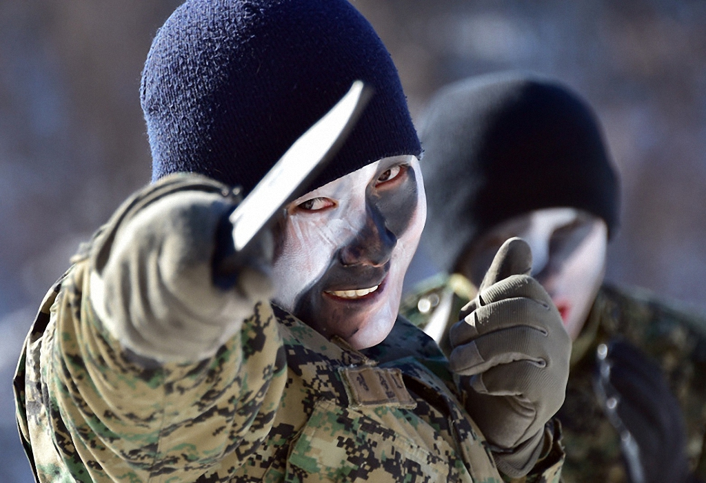 Зимние учения южнокорейского спецназа