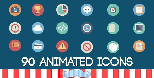VideoHive - 90 Animated Icons Pack