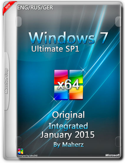 Windows 7 Ultimate SP1 x64 Integrated January 2015 By Maherz (ENG/RUS/GER)