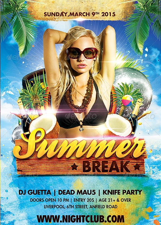 GraphicRiver - Summer Break Party Flyer