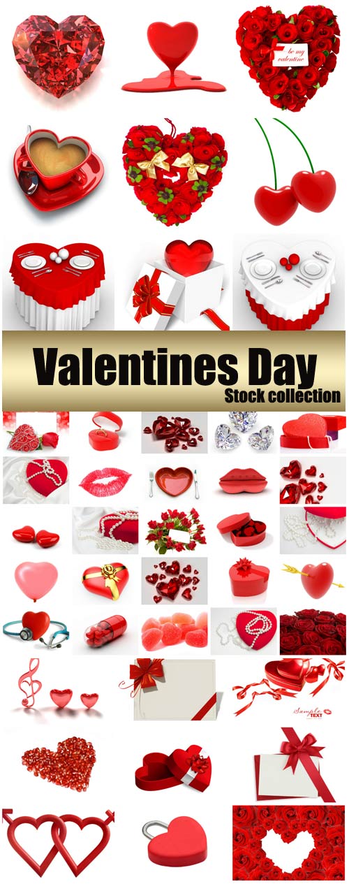Valentine's Day, romantic backgrounds, roses, hearts #25 - stock photos