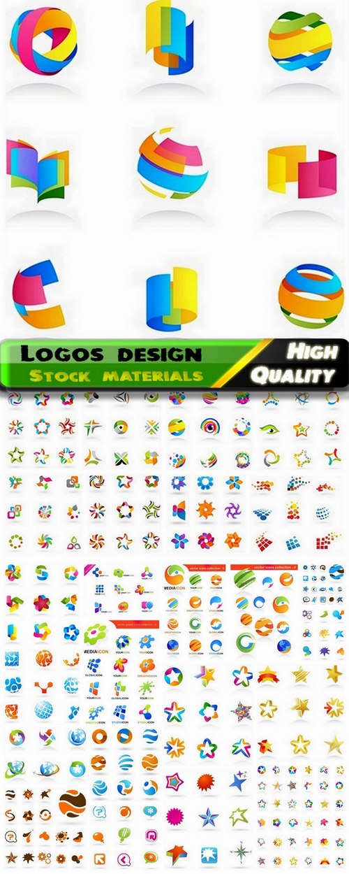 Logo design in vector set from stock #63 -  25 Eps