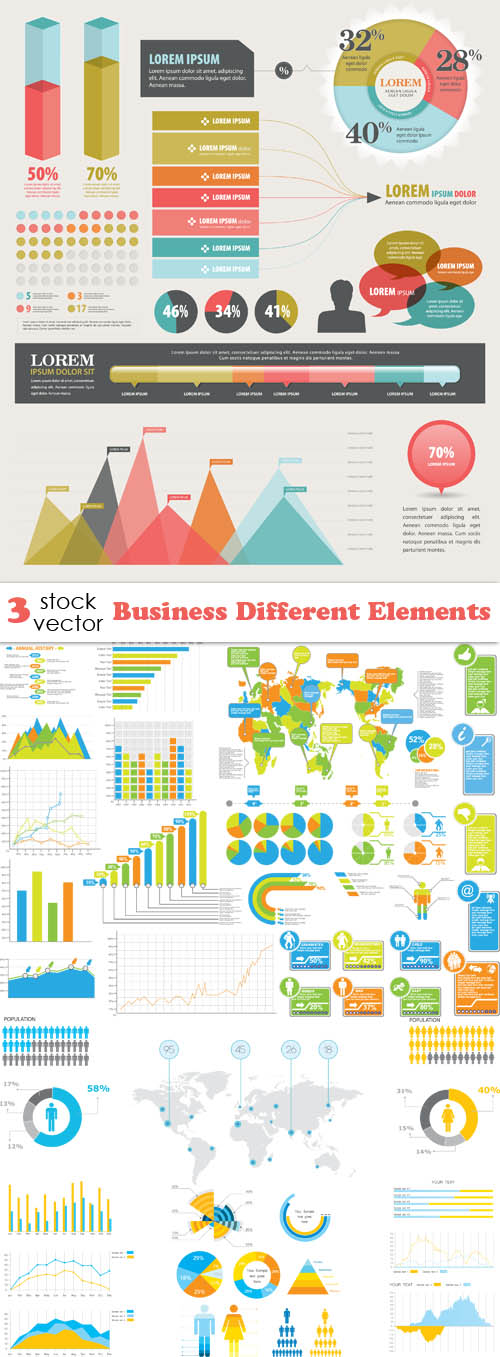Vectors - Business Different Elements 22