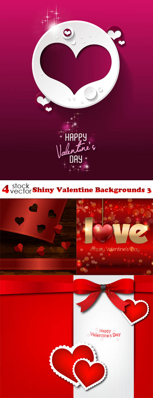 Vectors - Shiny Valentine Backgrounds Set 3