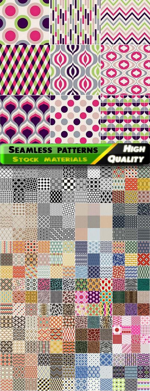 Abstract  Seamless patterns in vector set from stock #30 - 25 Eps