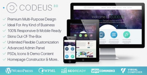 Nulled Codeus v3.0.7 - Multi-Purpose Responsive WordPress Theme  