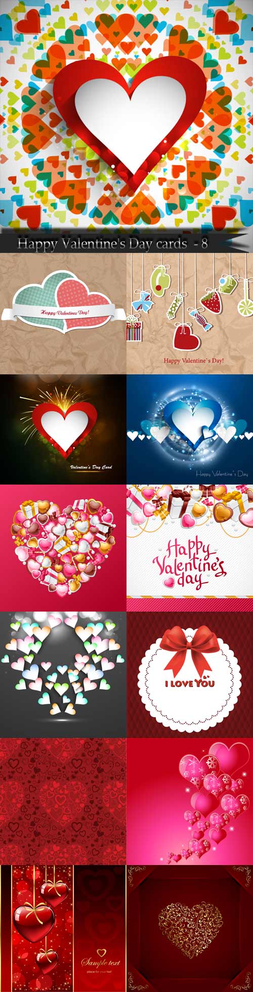 Happy Valentine's Day cards and backgrounds - 8