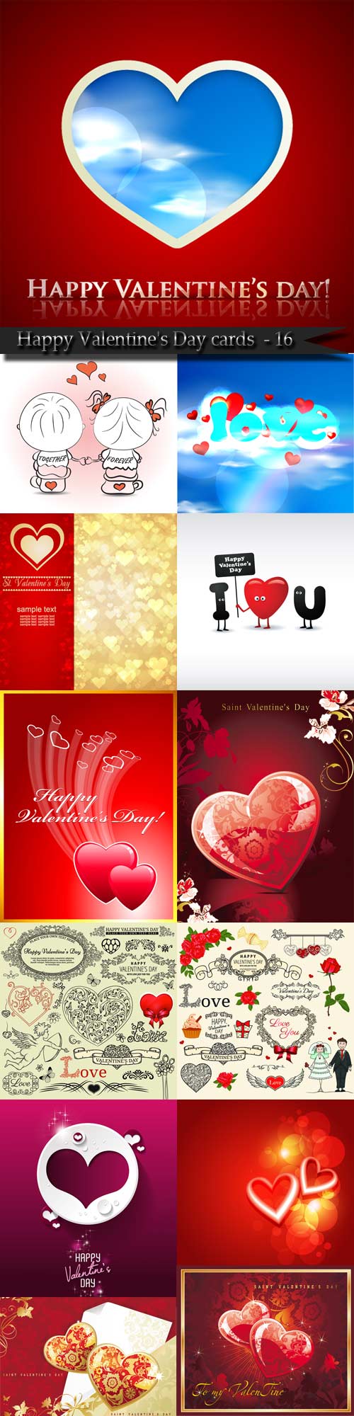 Happy Valentine's Day cards and backgrounds - 16