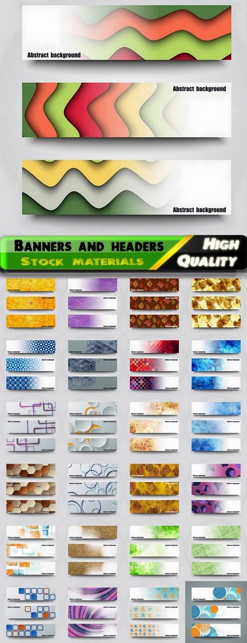 Abstract banners and headers in vector from stock 3 - 25 Eps