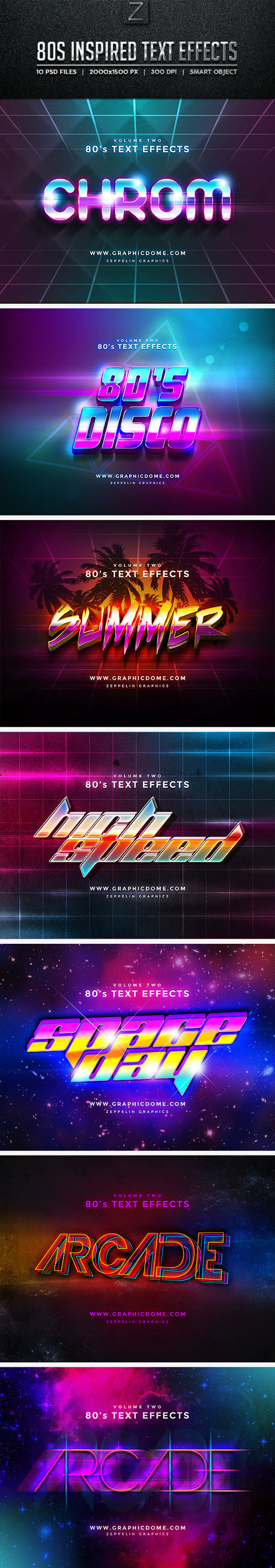80s Text Effects - Graphicriver 10256165