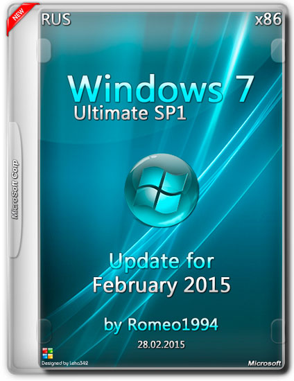 Windows 7 Ultimate x86 Update for February 2015 by Romeo1994 (RUS)