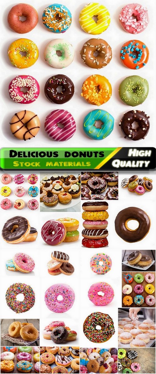 Sweet delicious donuts in glaze - 25 HQ Jpg