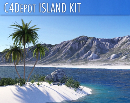C4Depot - Island Kit For Cinema 4D